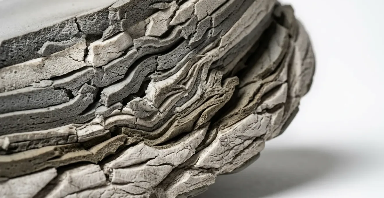 Gros plan sur une semelle de chaussure de sport montrant la mousse EVA compressée et déformée créant une instabilité du pied