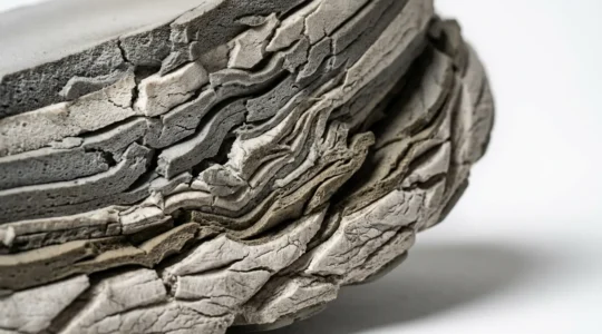 Gros plan sur une semelle de chaussure de sport montrant la mousse EVA compressée et déformée créant une instabilité du pied