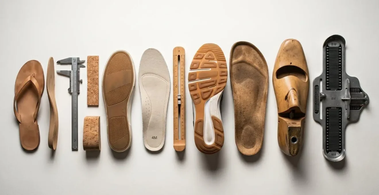 Comparaison visuelle des différentes largeurs de chaussures et systèmes de notation