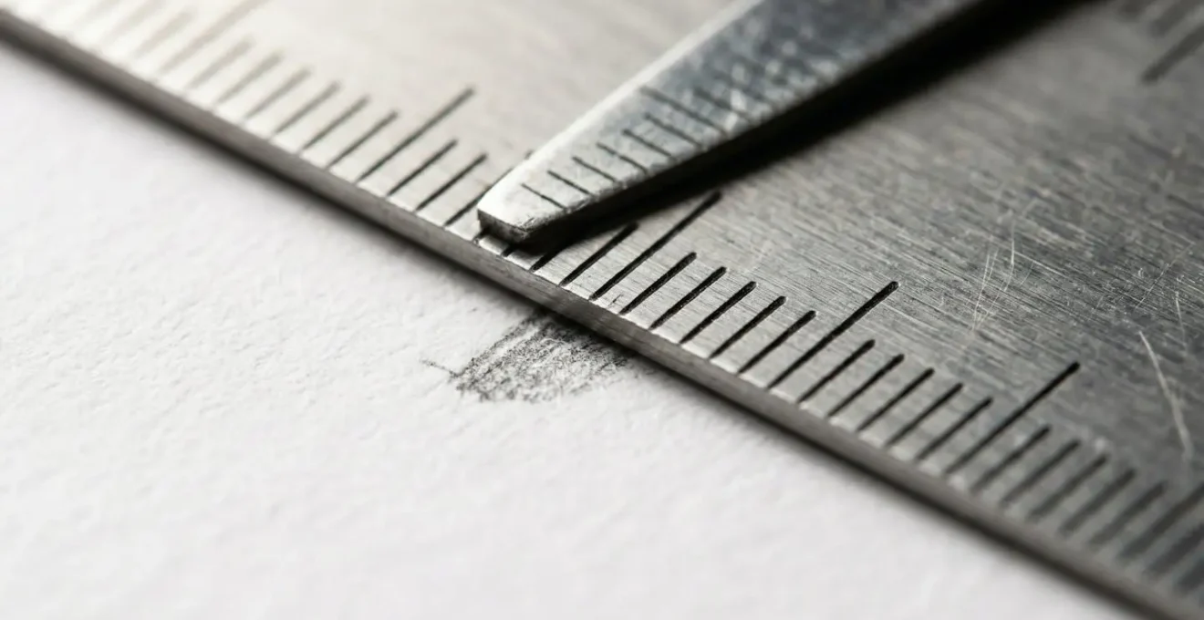 Vue macro d'un dispositif de mesure de pied professionnel avec les trois points de mesure visibles